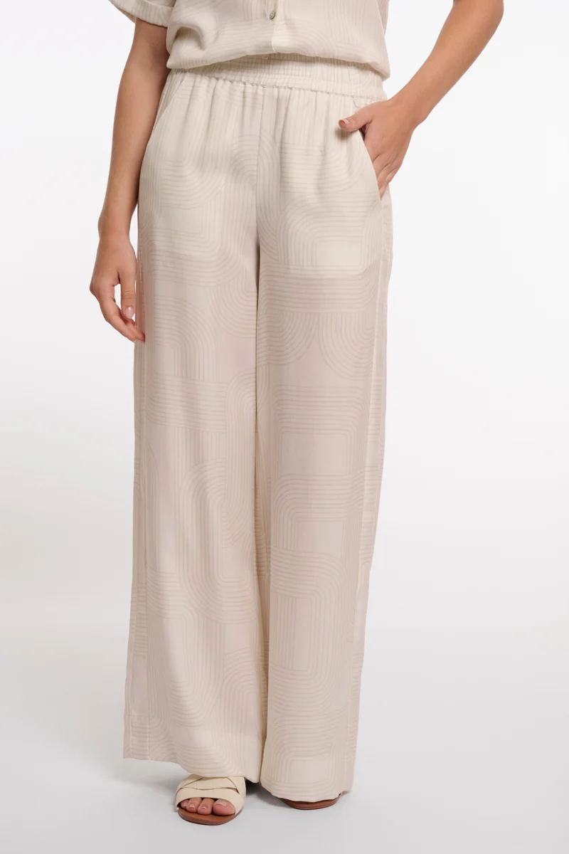 Broek Nour Regular Snow White Labyrinth