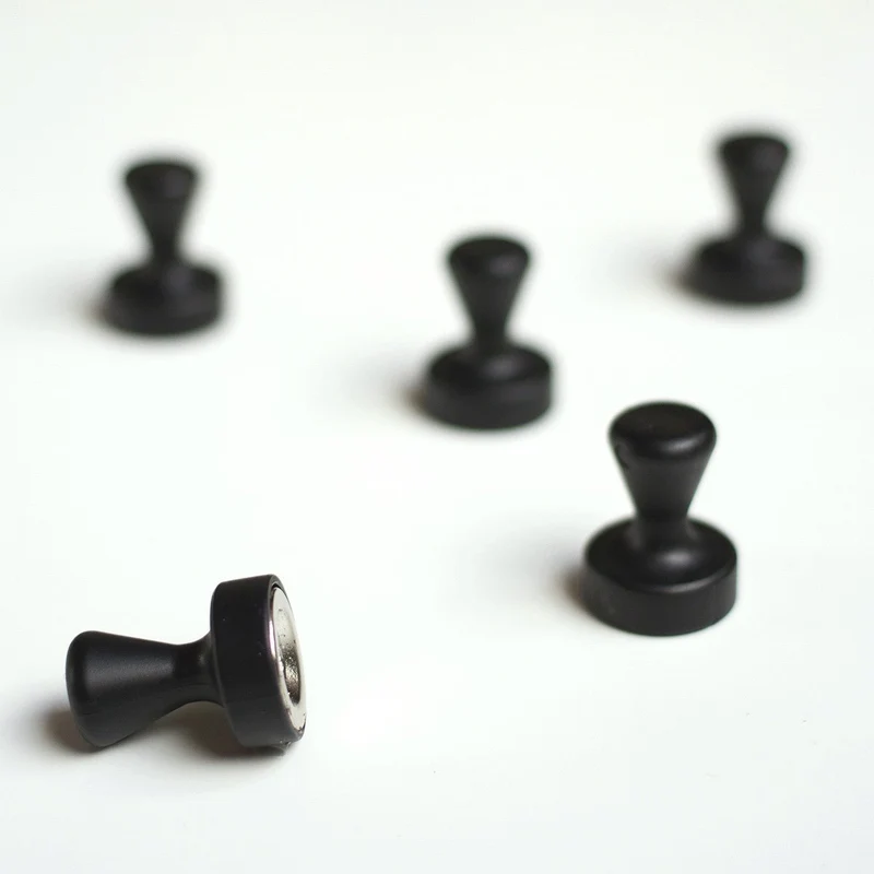 Pion magneten - zwart - 5 stuks