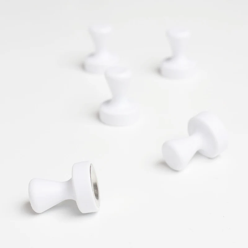 Pion magneten - wit - 5 stuks