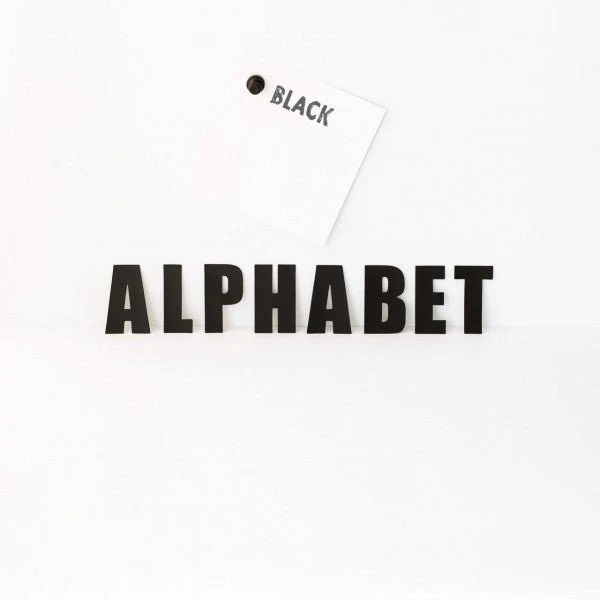 Magneetletters alfabet – zwart – 60 stuks