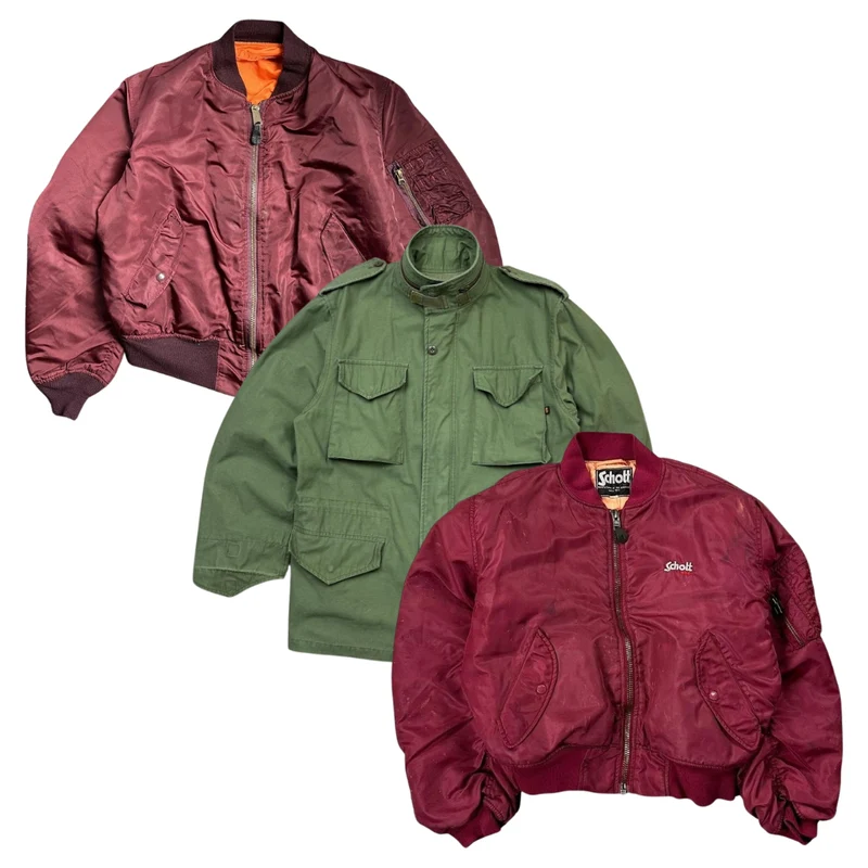 50x ALPHA INDUSTRIES & SCHOTT JACKETS