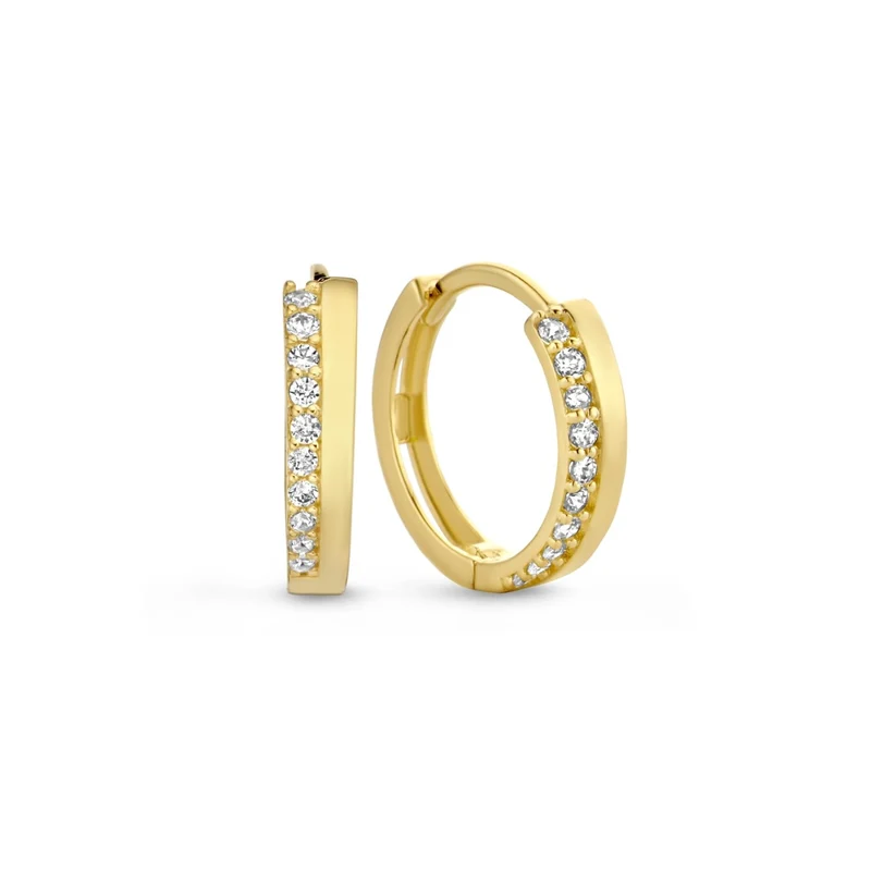 Isabel Bernard Rivoli Esmée 14 karaat gouden Klapoorringen IB360201