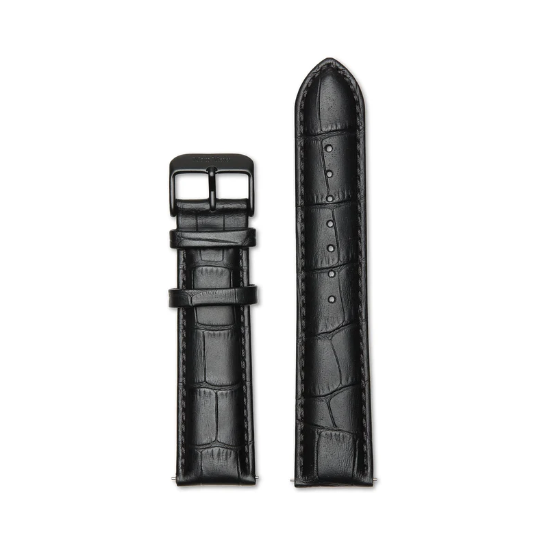 Mats Meier Strap 22mm Croco Zwart MM41006