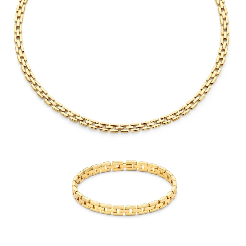 Parte Di Me Sorprendimi 925 Sterling Zilveren Gold Plated Ketting en Armband Giftset PDM90078