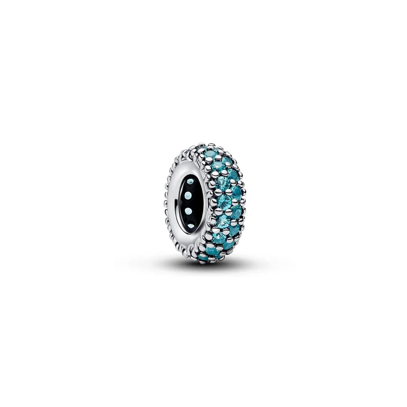 Pandora Moments Man-made Kristal Ice Blauwe Steen Spacer Bedel 791359C01