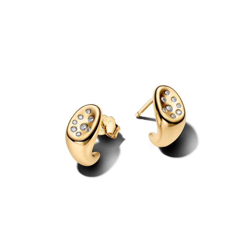 Pandora Essence Verguld Organisch Gevormd Stone-Set Oorknoppen 264661C01