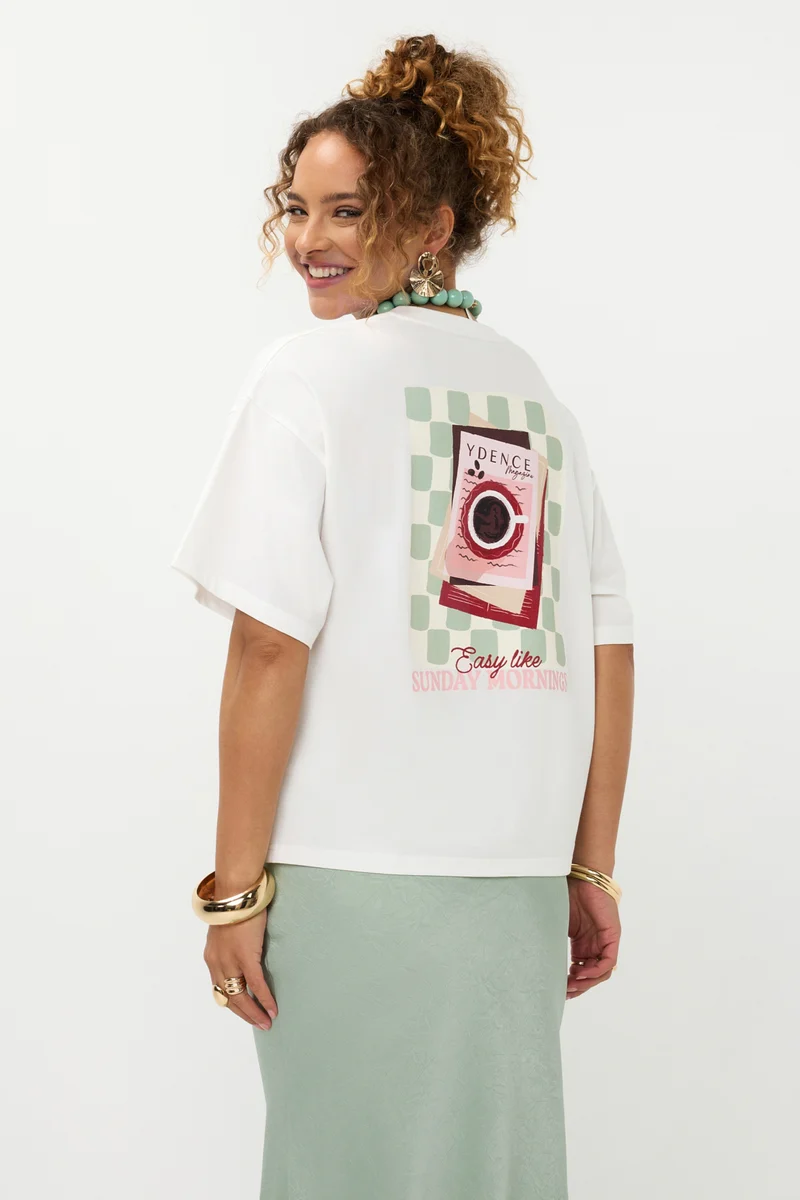 T-shirt Sunday Mornings Offwhite