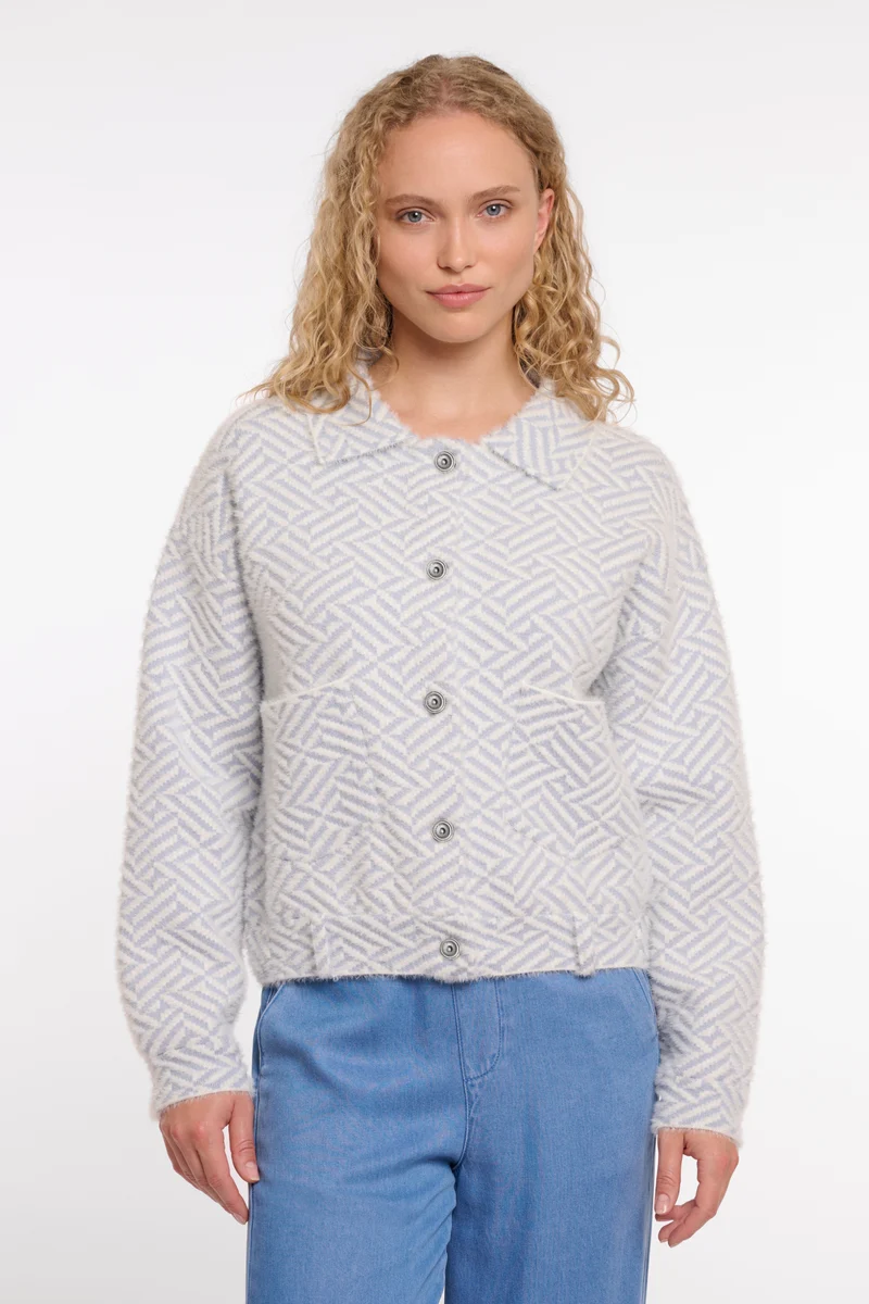 Jacket Bubbly Light Blue Graphic