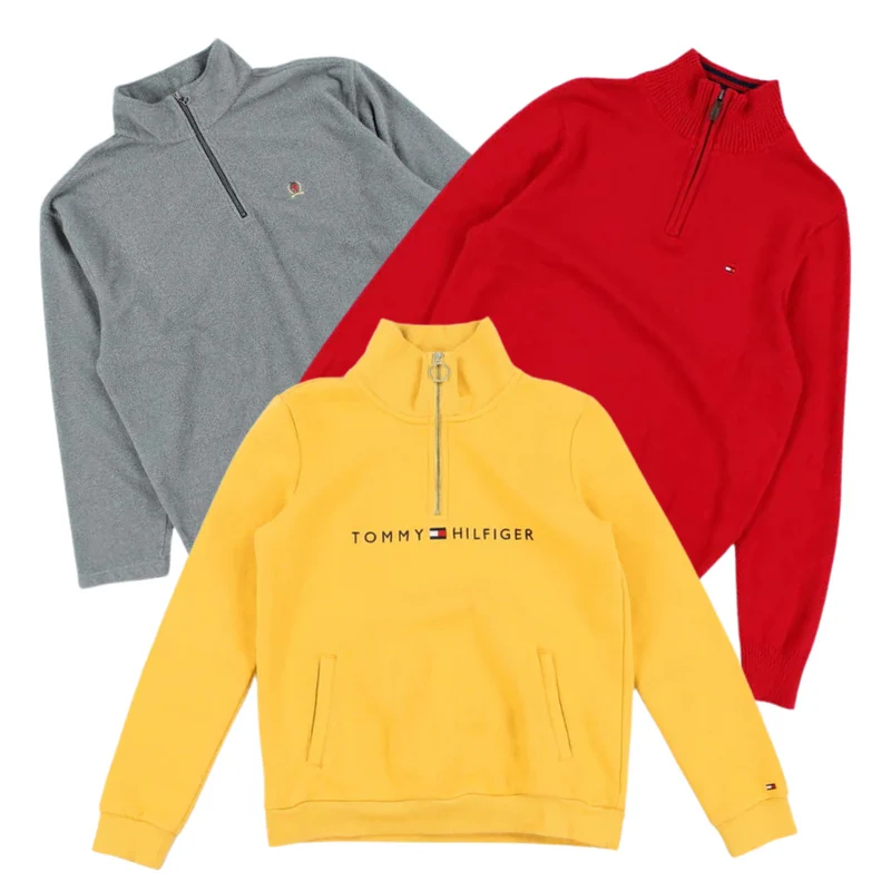 50x TOMMY HILFIGER 1/4 ZIP KNITWEAR