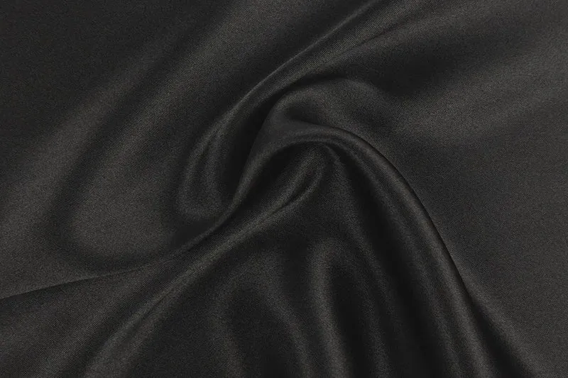 Satin Charmeuse Solid Black