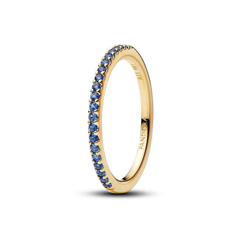 Pandora Timeless Verguld Sprankelende Blauwe Half-Eternity Band Ring 162999C02