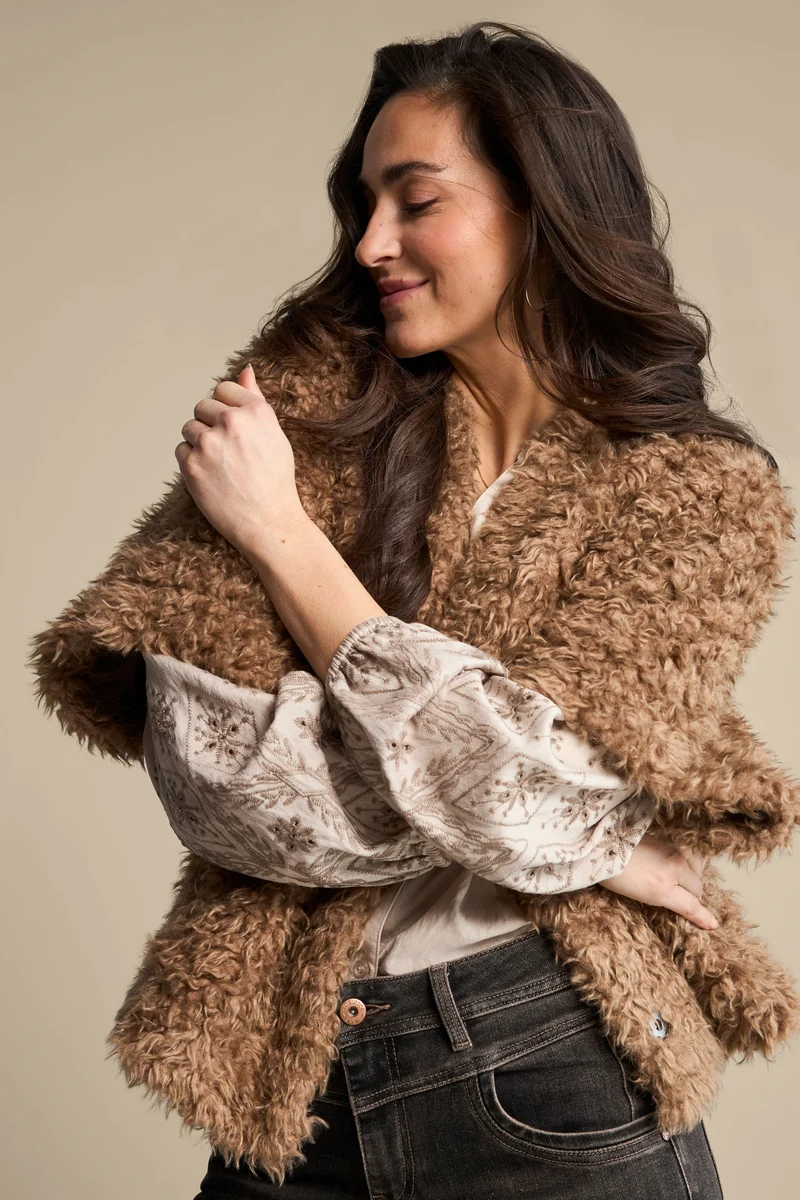 Jacket Freddie Fake Fur Cafe Noir SRB5065
