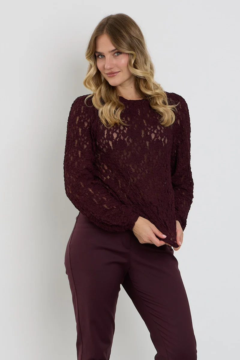 Top Lace Burgundy SRB5068