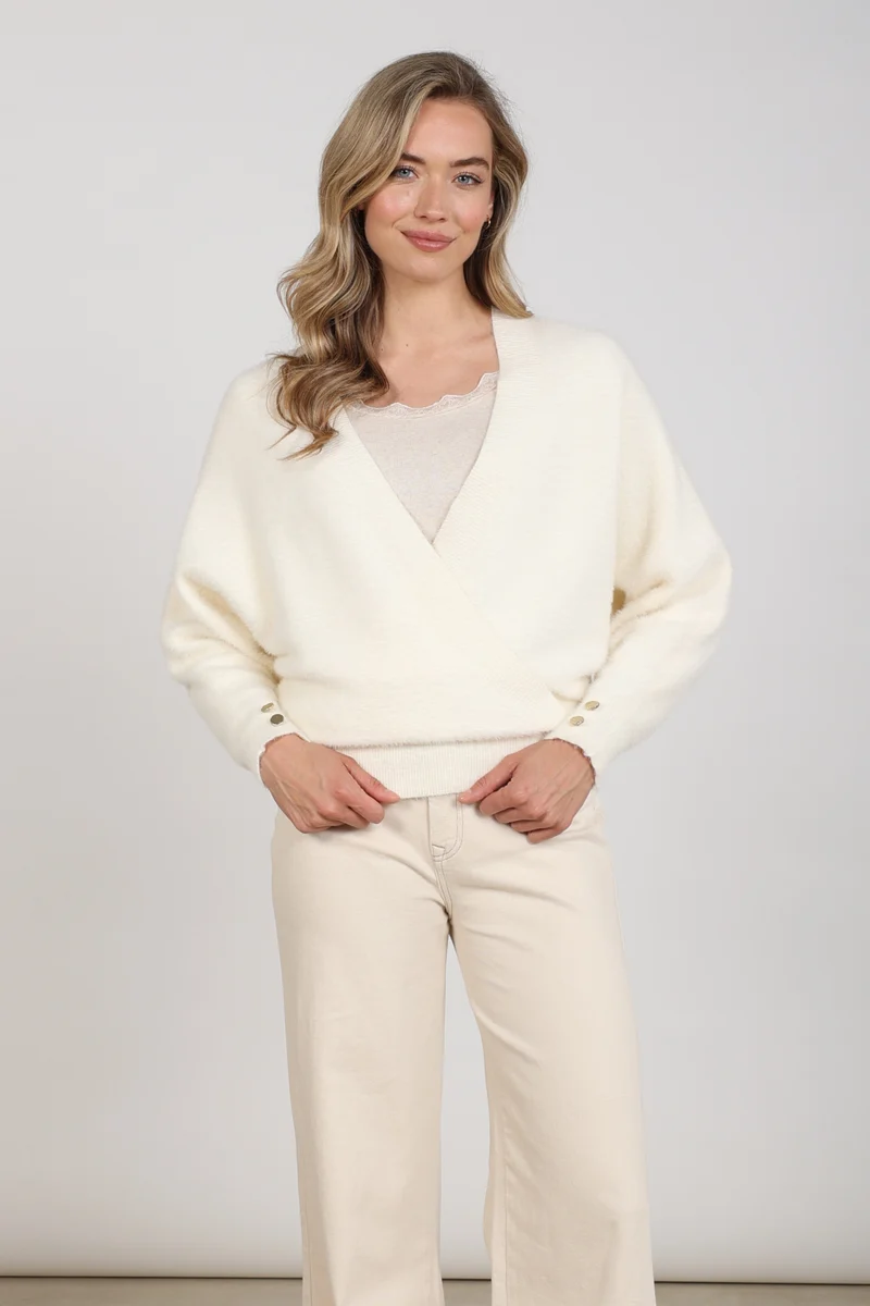 Trui Beau Wrap Offwhite NKF03081