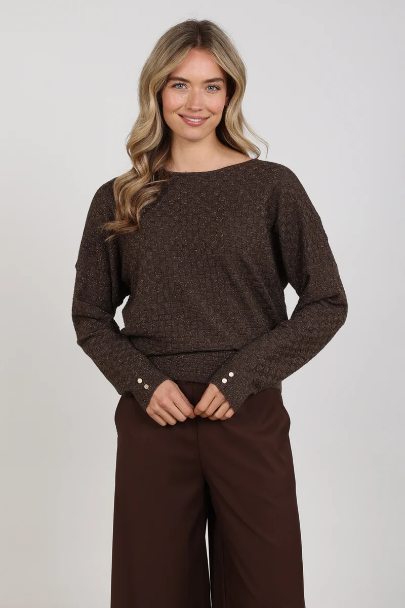 Top Kento Lurex Chocolate NKF01062
