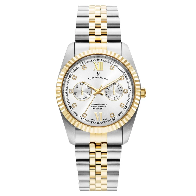 Jacques du Manoir Inspiration Multifunction Zilver- en Goudkleurig Stalen Unisex Horloge JWN06102