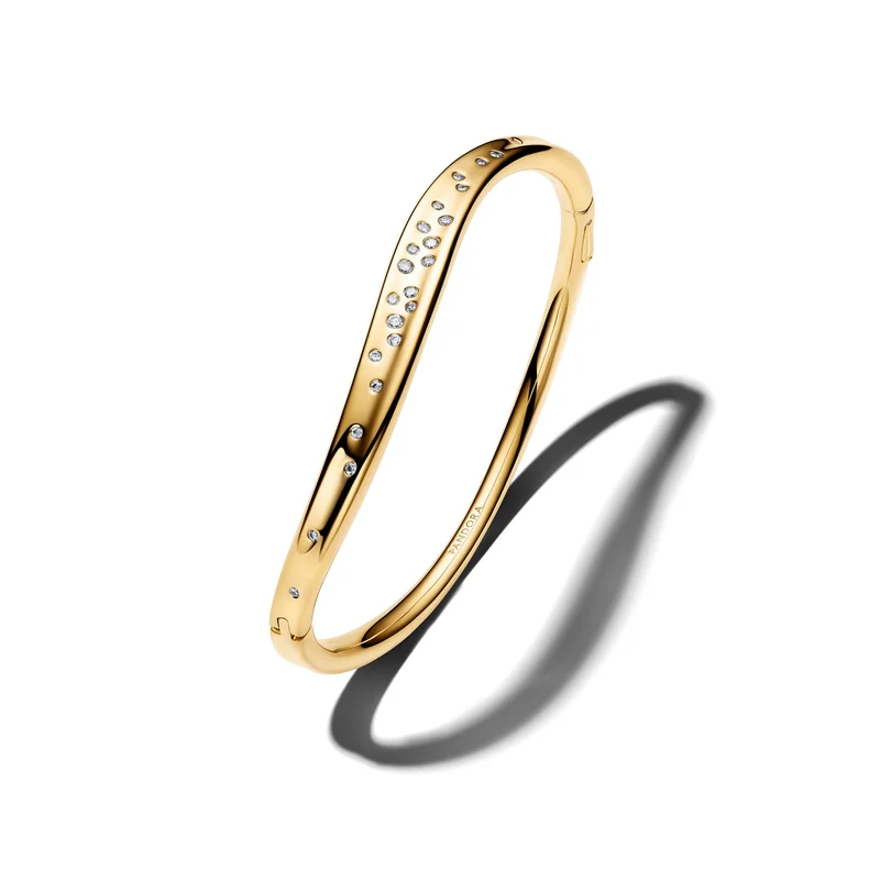 Pandora Essence Verguld Organisch Gevormd Stone-Set Bangle 564655C01