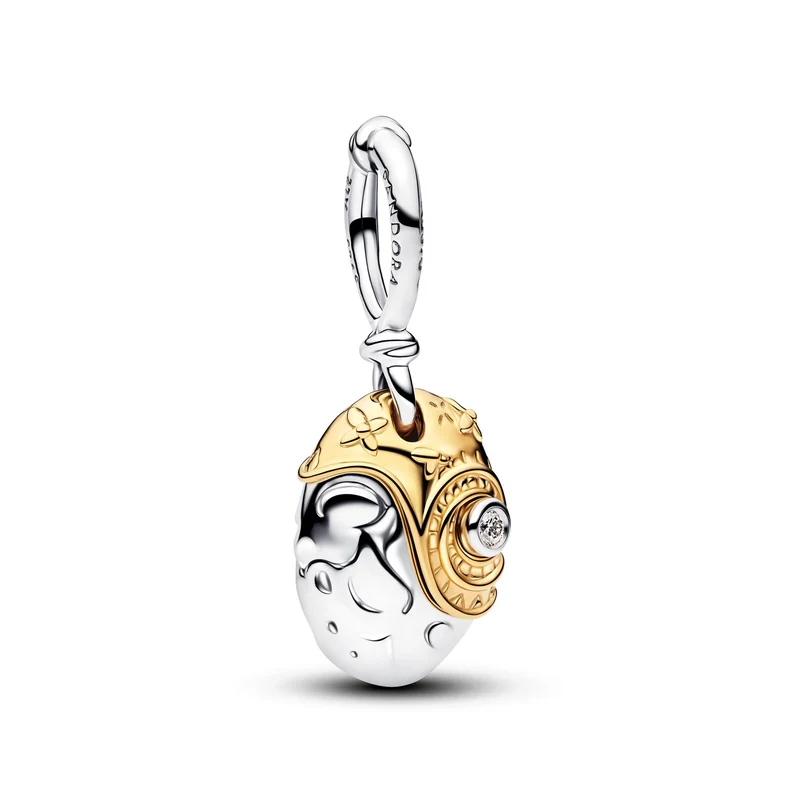 Pandora Disney Verguld 0.012 ct TW Lab-Grown Diamond Disney Prinsessen Moana Hart of Te Fiti Hangende Bedel 764385C01