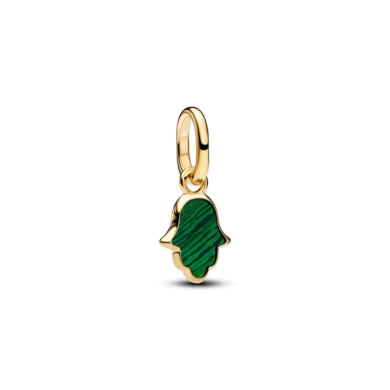 Pandora ME Verguld Green Hamsa Hand Mini Hangende Bedel 764612C01