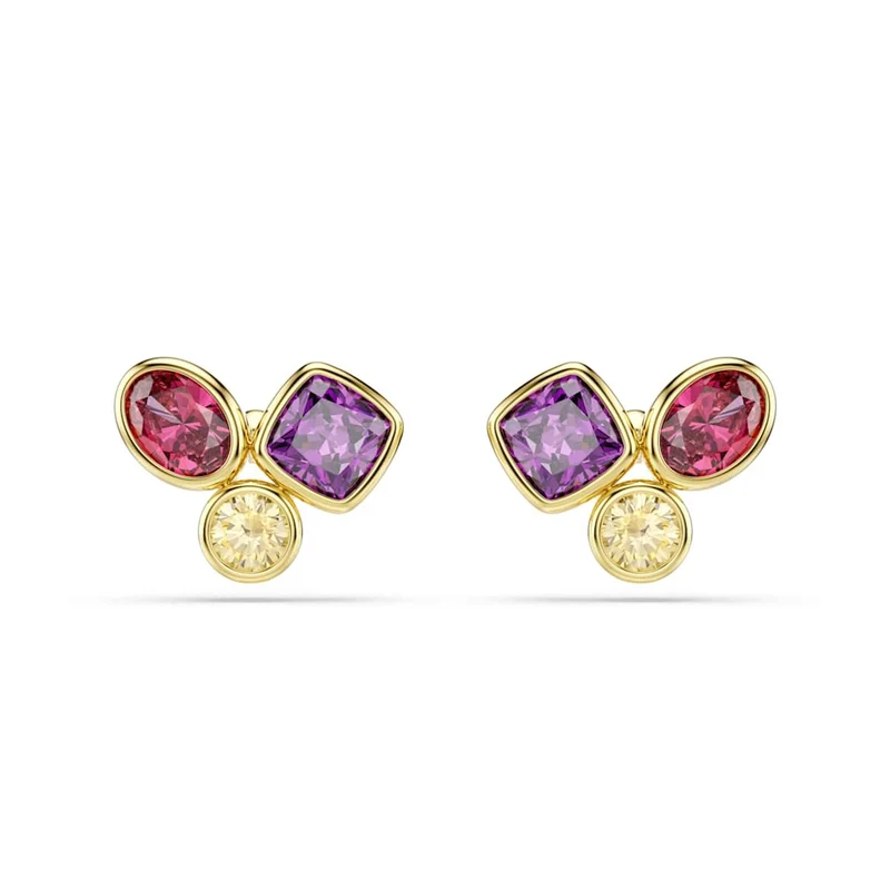 Swarovski Imber Organic Goudkleurige Multicolour Oorknoppen 5760019