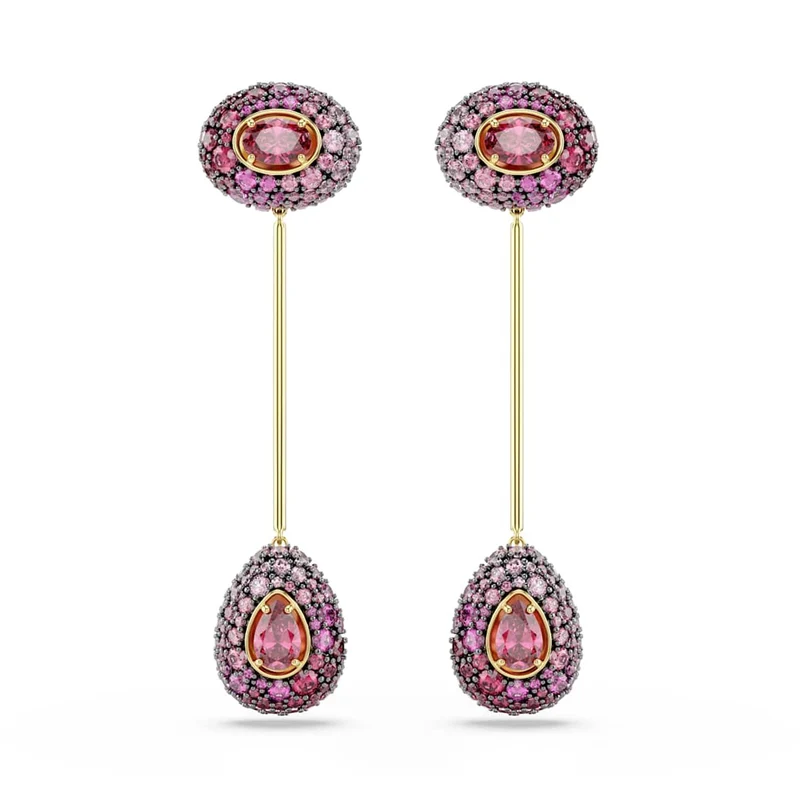 Swarovski Sublima Glam Goudkleurige Oorbellen met Rode Kristallen 5752891