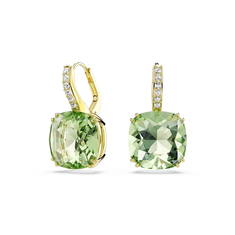 Swarovski Millenia Goudkleurige Oorbellen met Groene Kristal 5764822