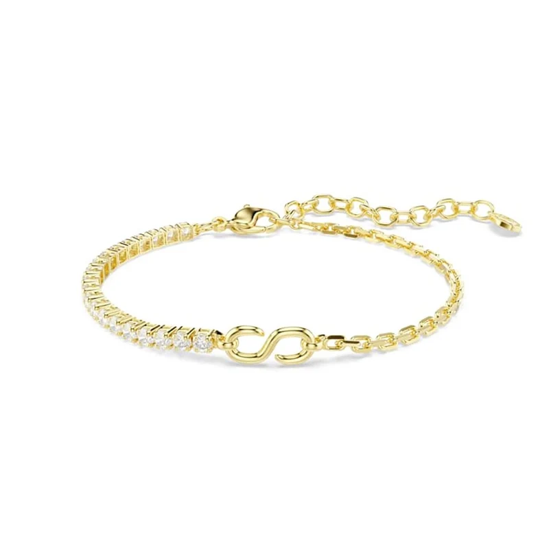 Swarovski Matrix Tennis Gouden Schakelarmband 5753925