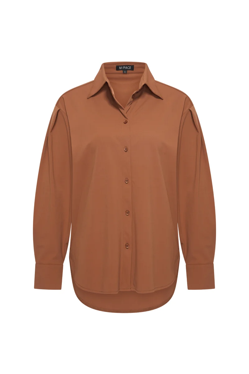 Travel Blouse Oversized Caramel 202524
