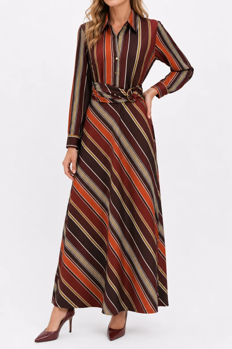 Jurk Maxi Met Strepen D310-P159