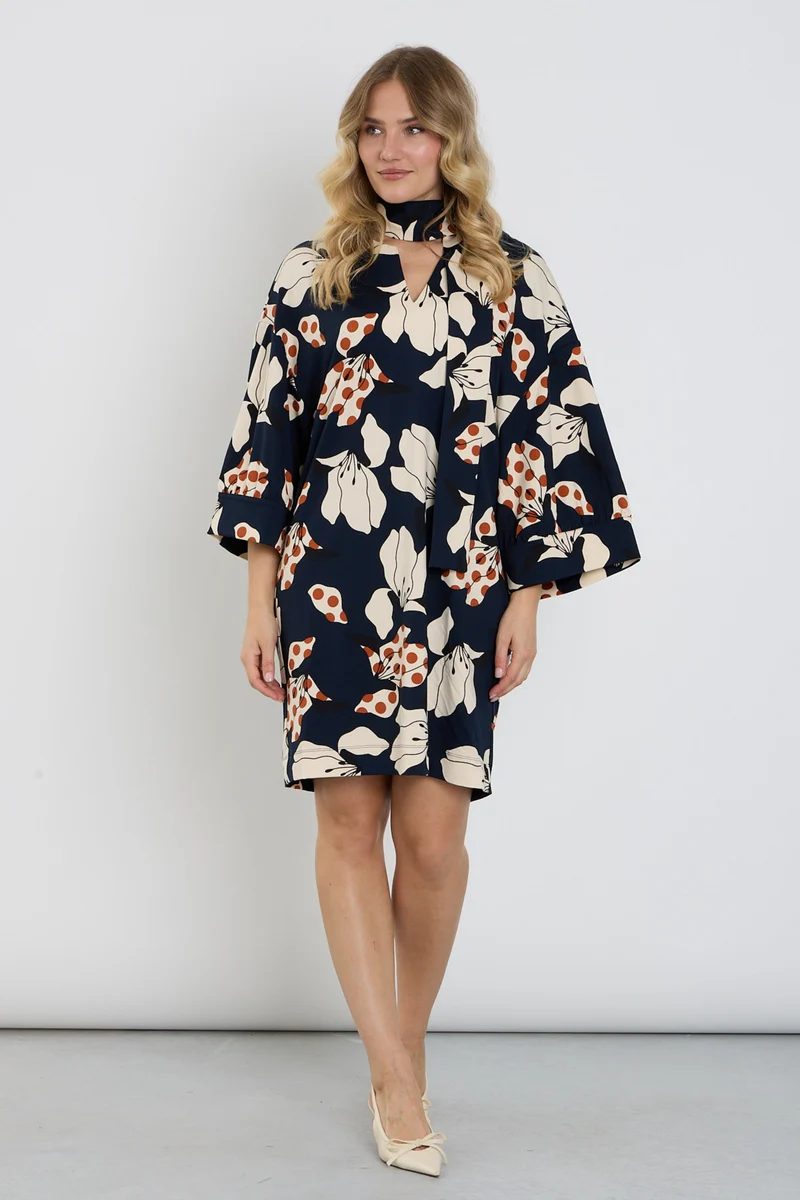 Jurk Sjaaltje Met Bloemenprint D302-P151