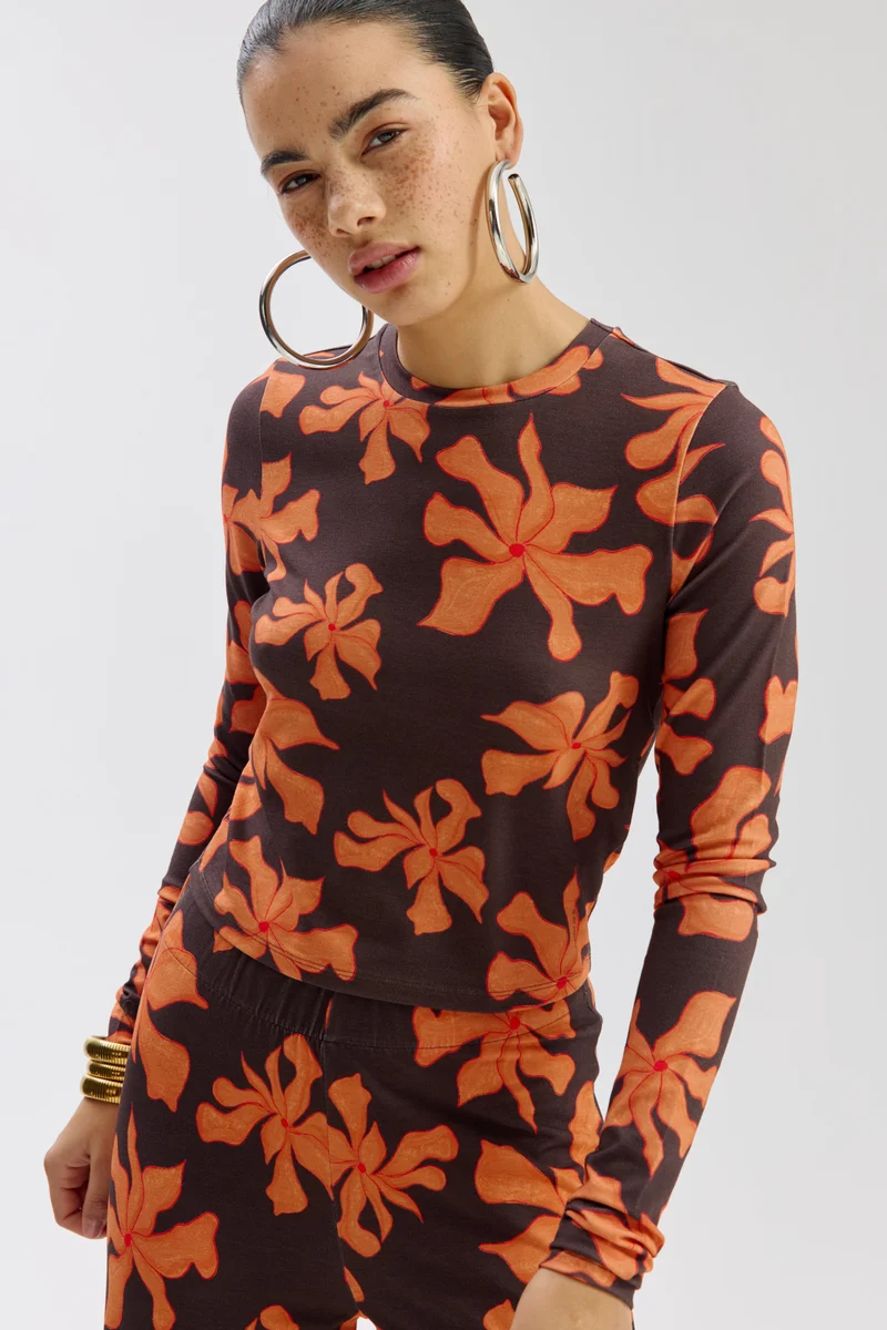 Top Steff Wild Flower Orange SS6T504