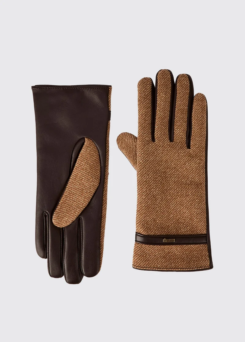 Ballycastle Tweed leren handschoenen - Camel Twill