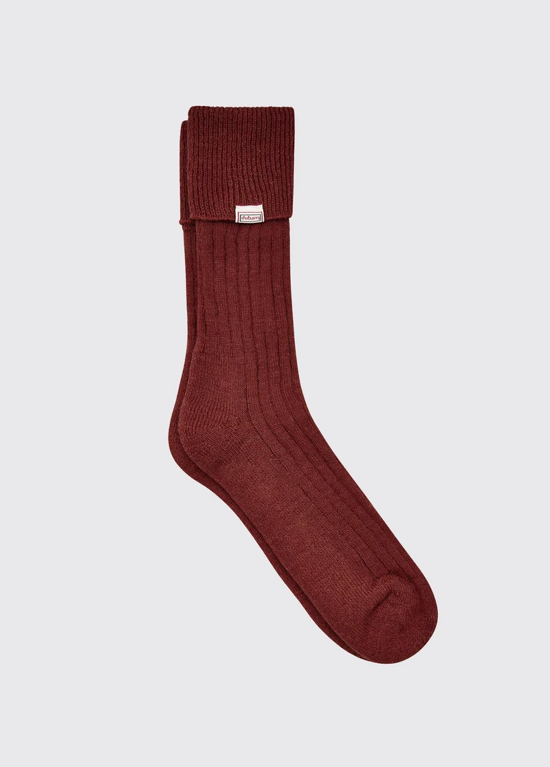Holycross Alpaca Sokken Kort - Malbec