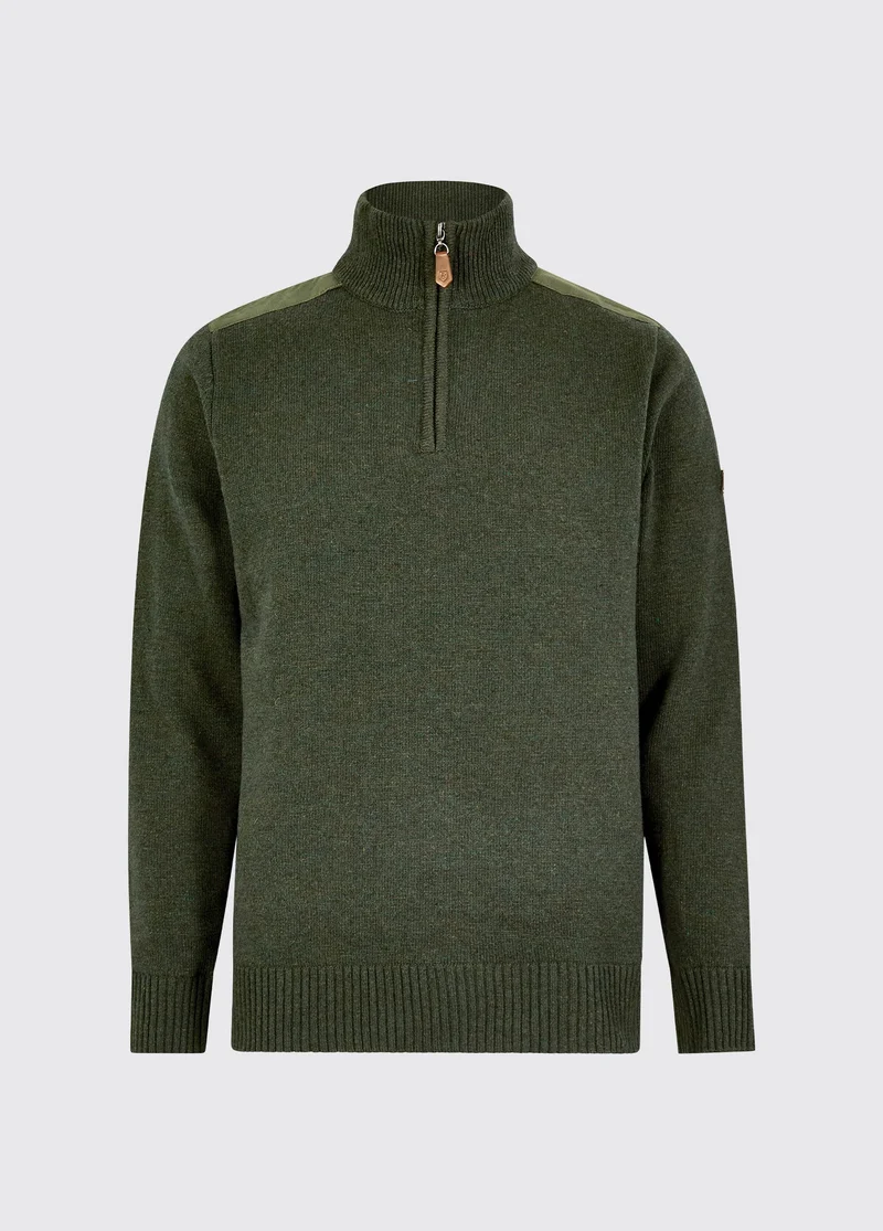 Doherty Heren Halve Rits Trui - Olive