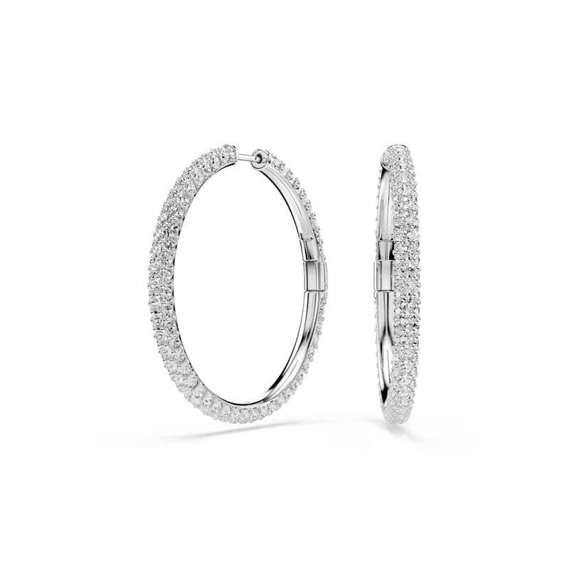 Swarovski Dextera Round Zilverkleurige Oorringen 5754156