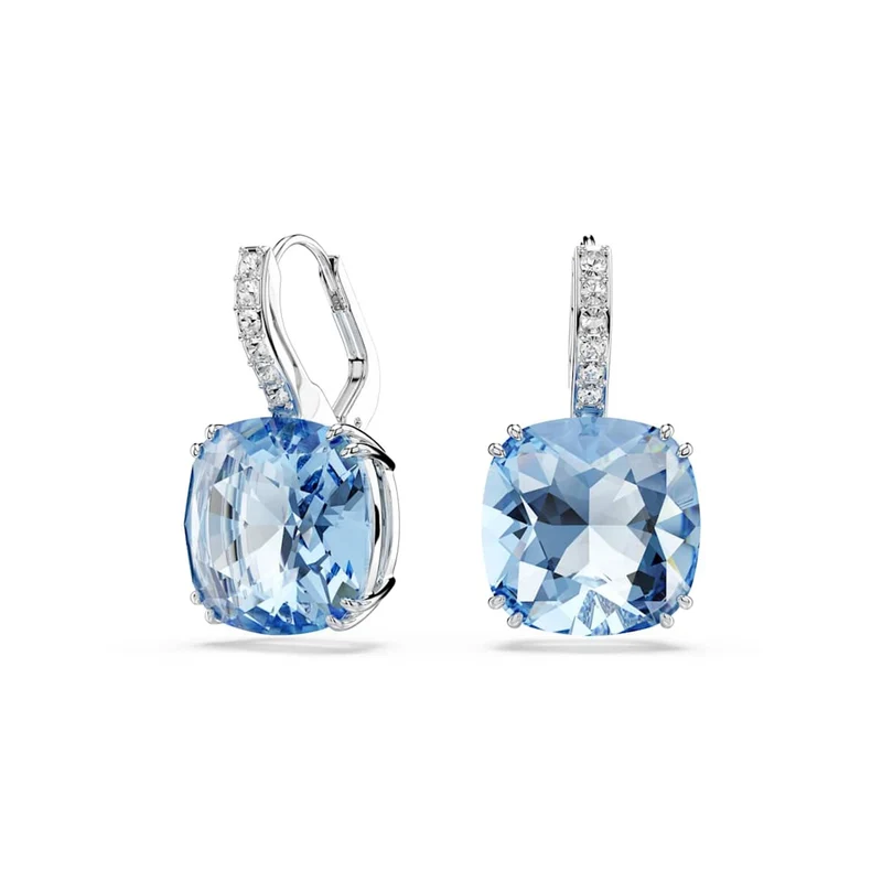 Swarovski Millenia Zilveren Oorbellen met Blauwe Kristal 5756150