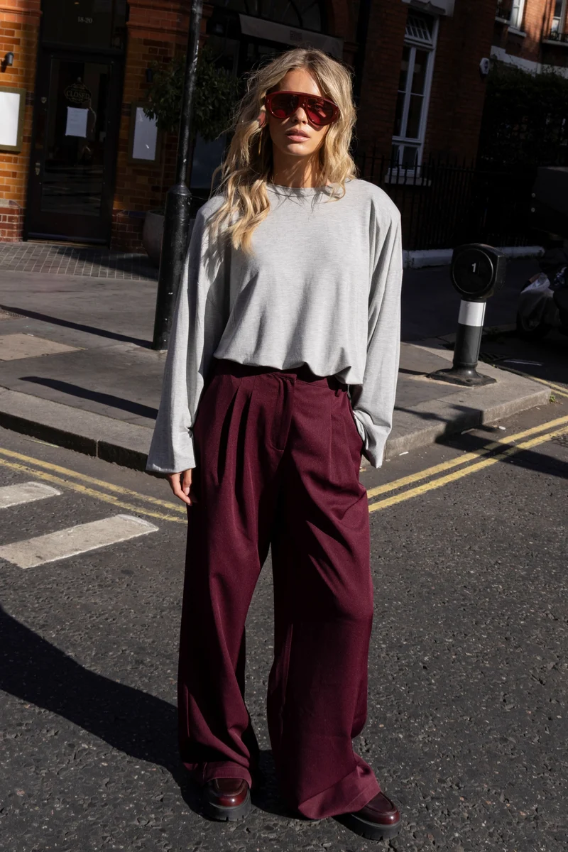Broek Jackie Bordeaux