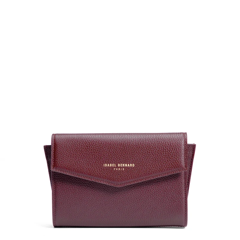 Isabel Bernard Honoré Lina Bordeauxrode Clutch Met Afneembare Schouderketting IB21135-052