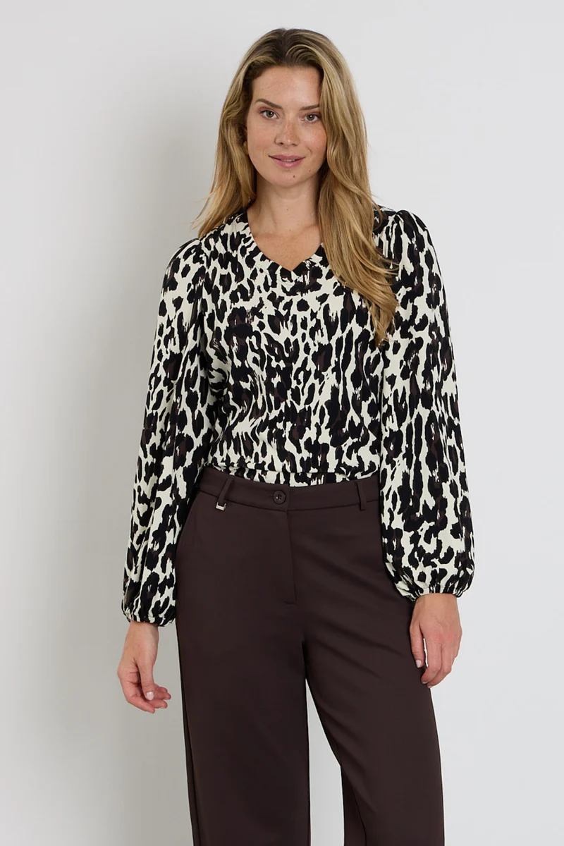 Travel Blouse Nathalie Black Espresso 264