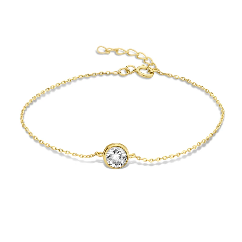 Violet Hamden Venus 925 Sterling Zilveren Gold Plated Armband met Geboortesteen VH320010-DEC