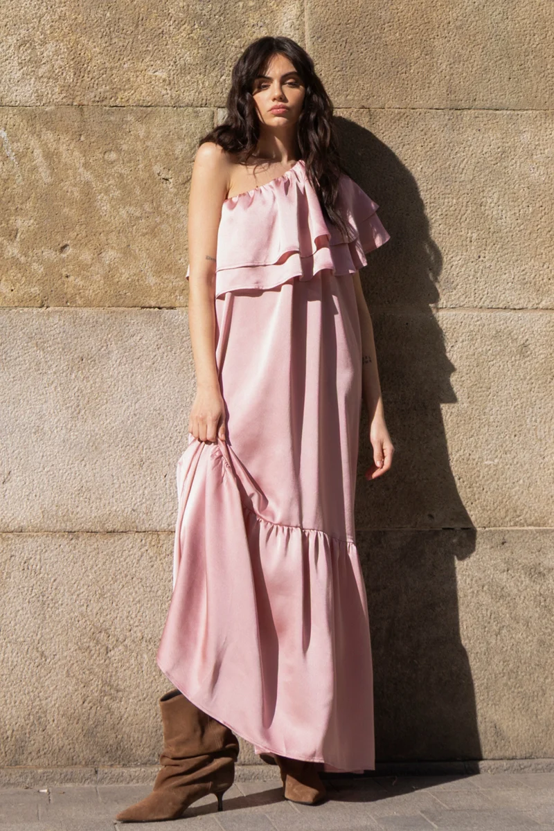 Jurk Linne Light Pink
