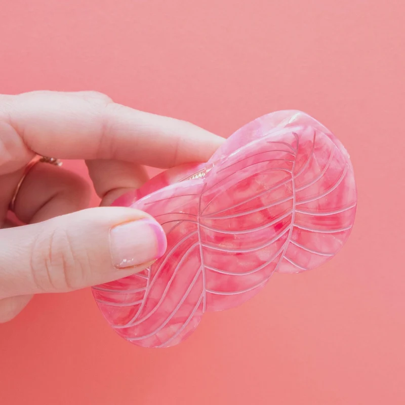 Pink Yarn Skein Hair Claw Clip