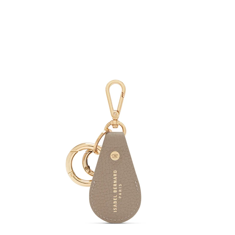 Isabel Bernard Honoré Filou Taupe Kalfsleren Airtag Sleutelhanger IB66000-078