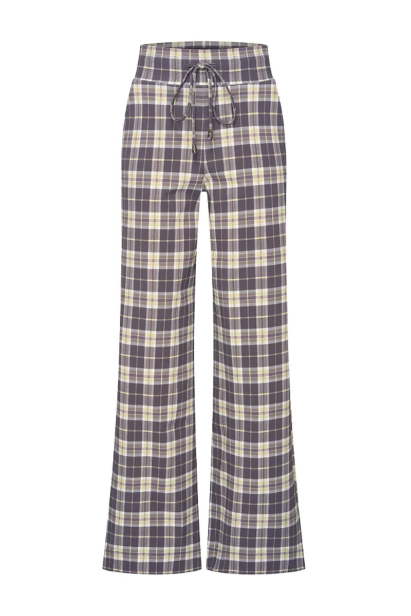 Heavy Travel Broek Autumn Check Print Winter Pear 202433A