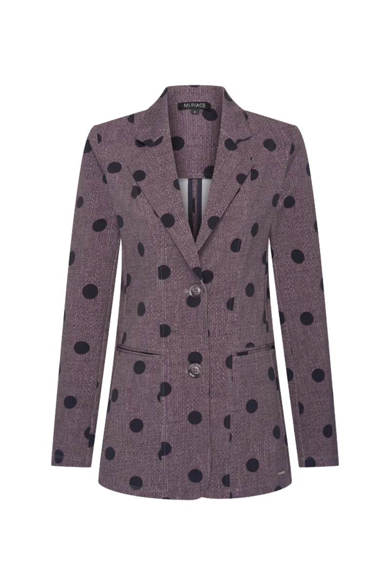 Travel Blazer Dot Structure Print Winter Grey 202102