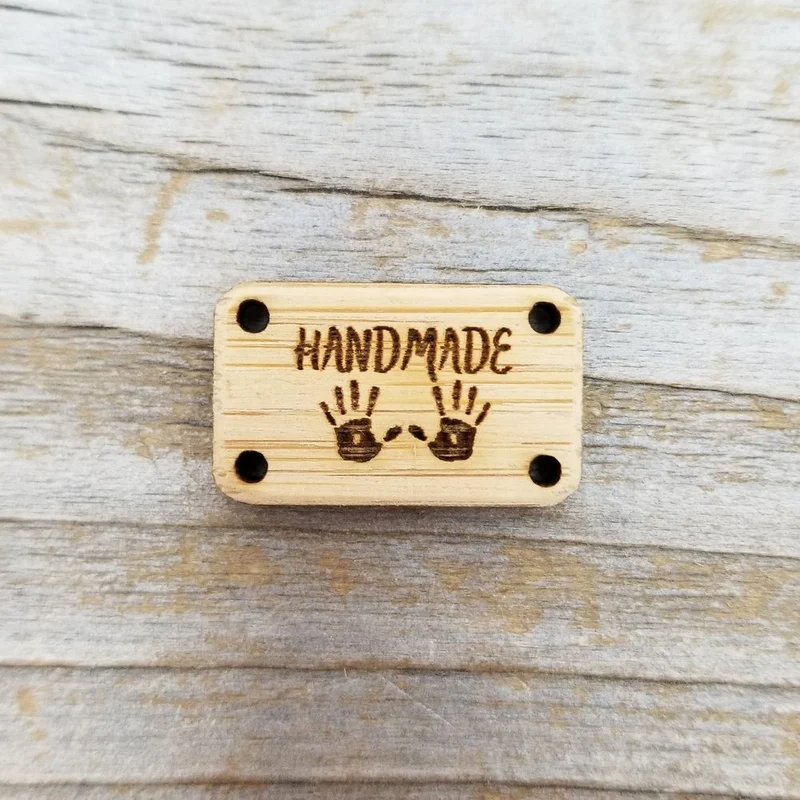 Handmade Bamboo Tags 1" x 5/8"