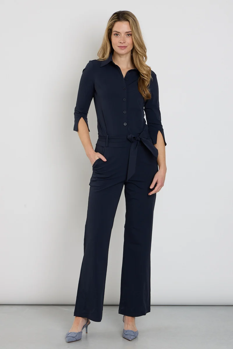 Travel Jumpsuit Flared Navy 202154