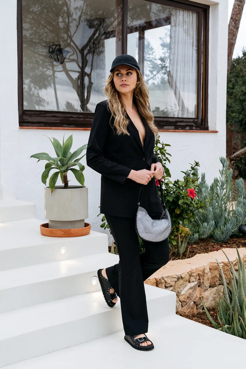 Travel Broek Penelope Flare Black PA203-1