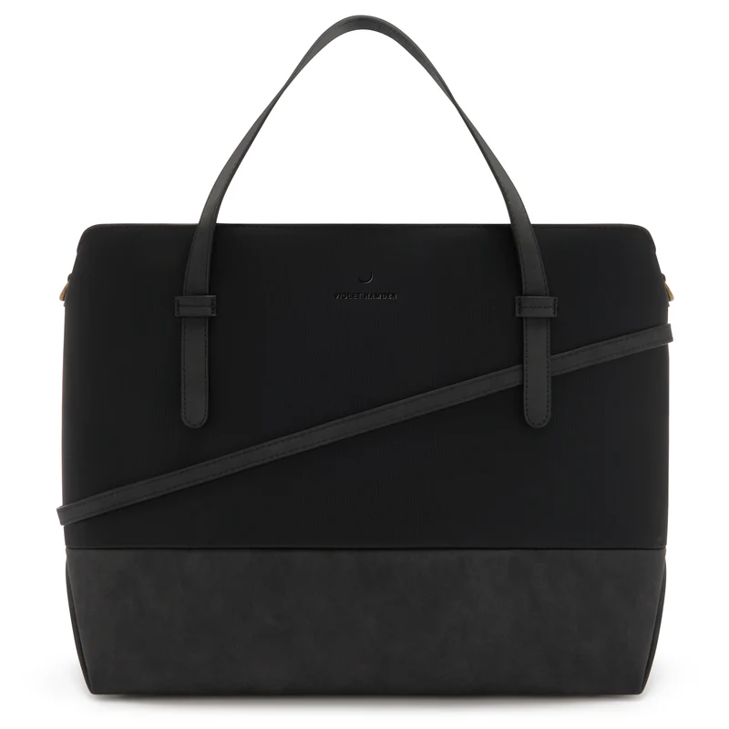 Violet Hamden Essential Bag Zwarte Schoudertas met 13 inch Laptopvak VH25034