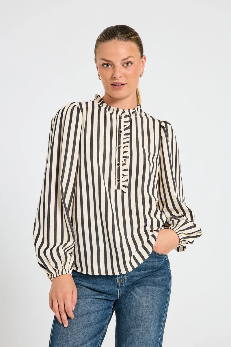 Blouse fqnoto star offwhite black